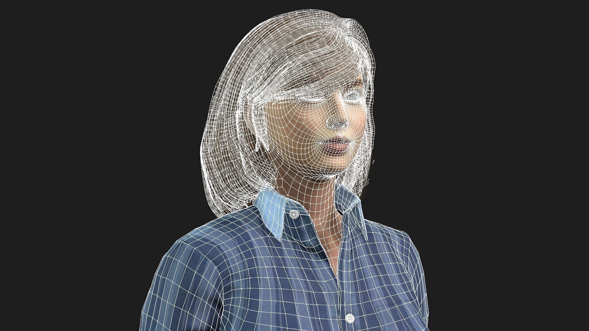 Realistic 3D Woman Character 3D model_17