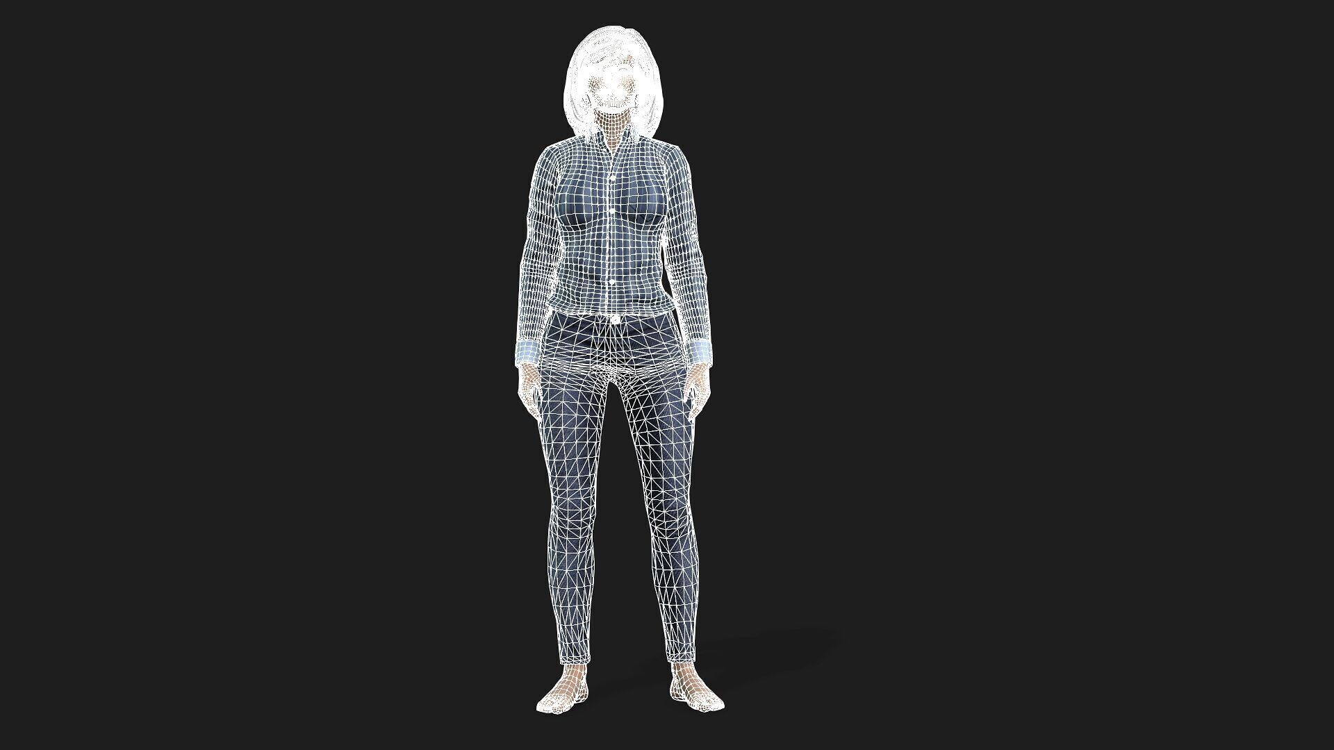 Realistic 3D Woman Character 3D model_11