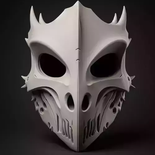 Minimalist Dinosaur Skull Face Mask 3D print model