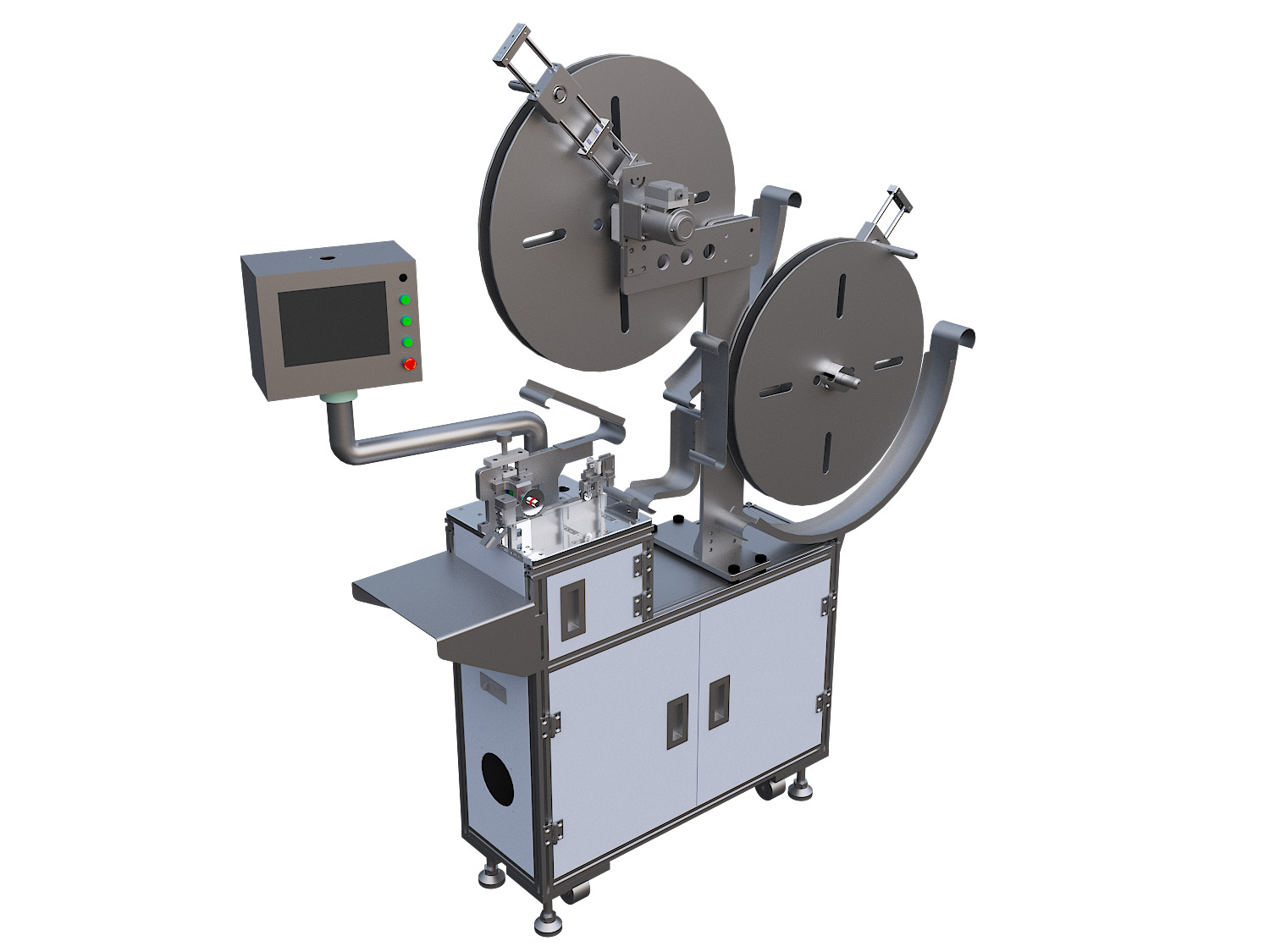 Automatic four-piece cutting machine 3D model_1
