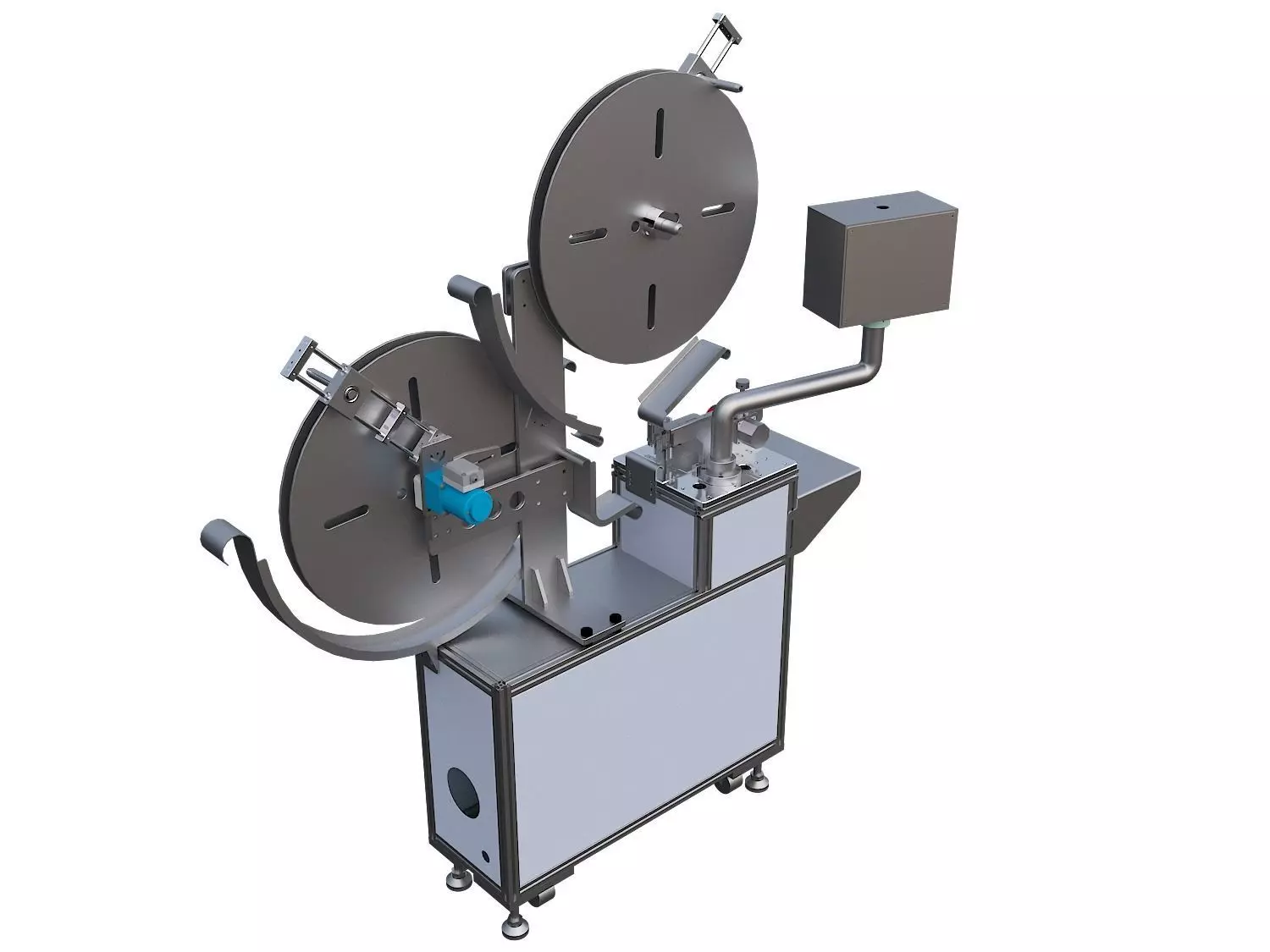 Automatic four-piece cutting machine 3D model_0