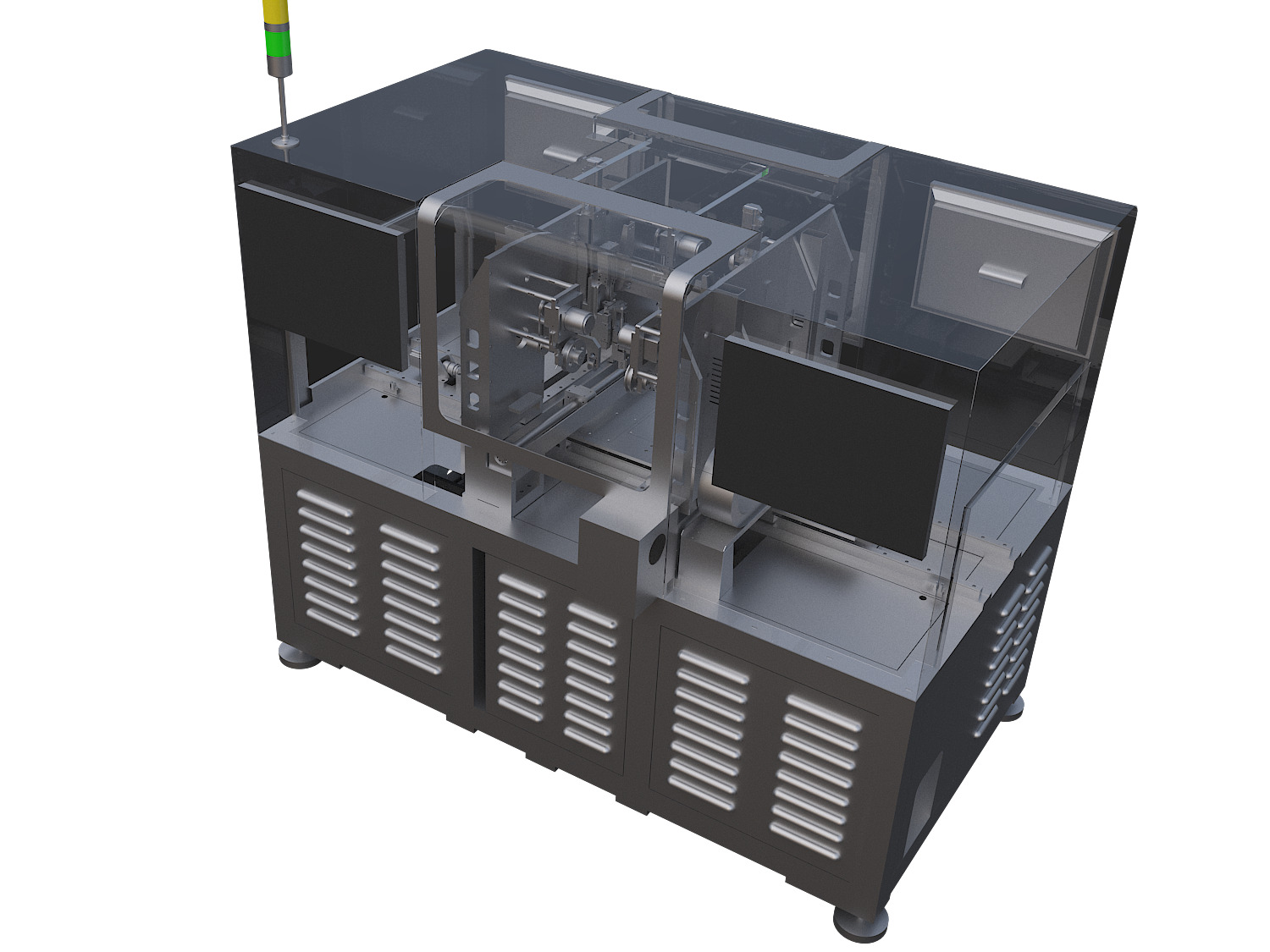 Automatic double-head lock assembly machine 3D model_1