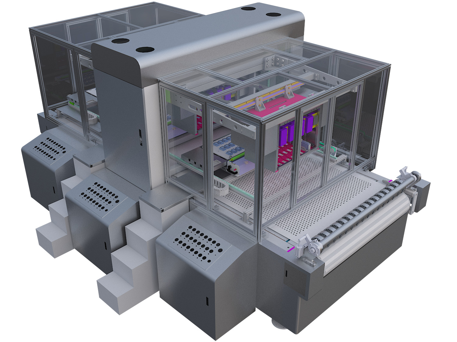 Corrugated cardboard digital printer 3D model_1