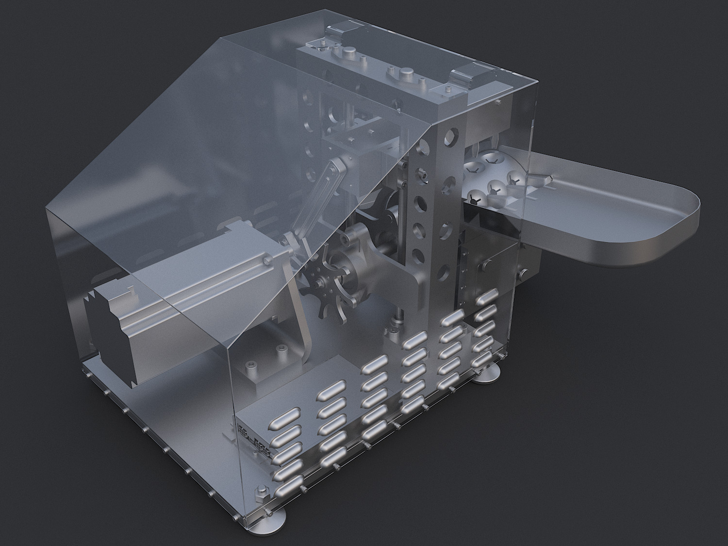 Cherry pitting machine 3D model_1