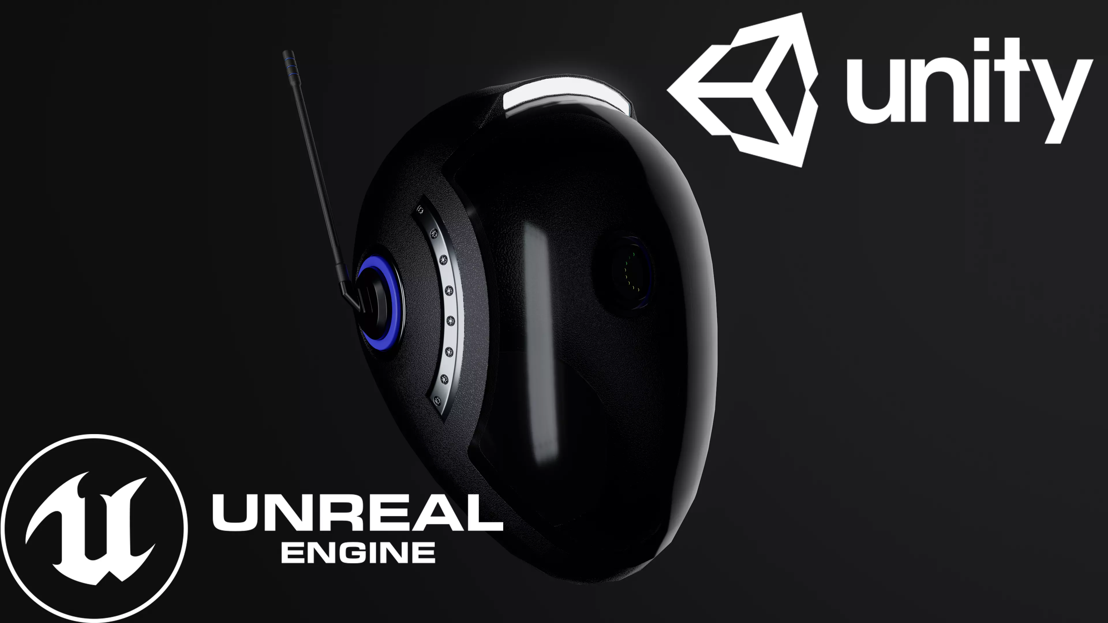 Scifi Helmet Low-poly 3D model_0