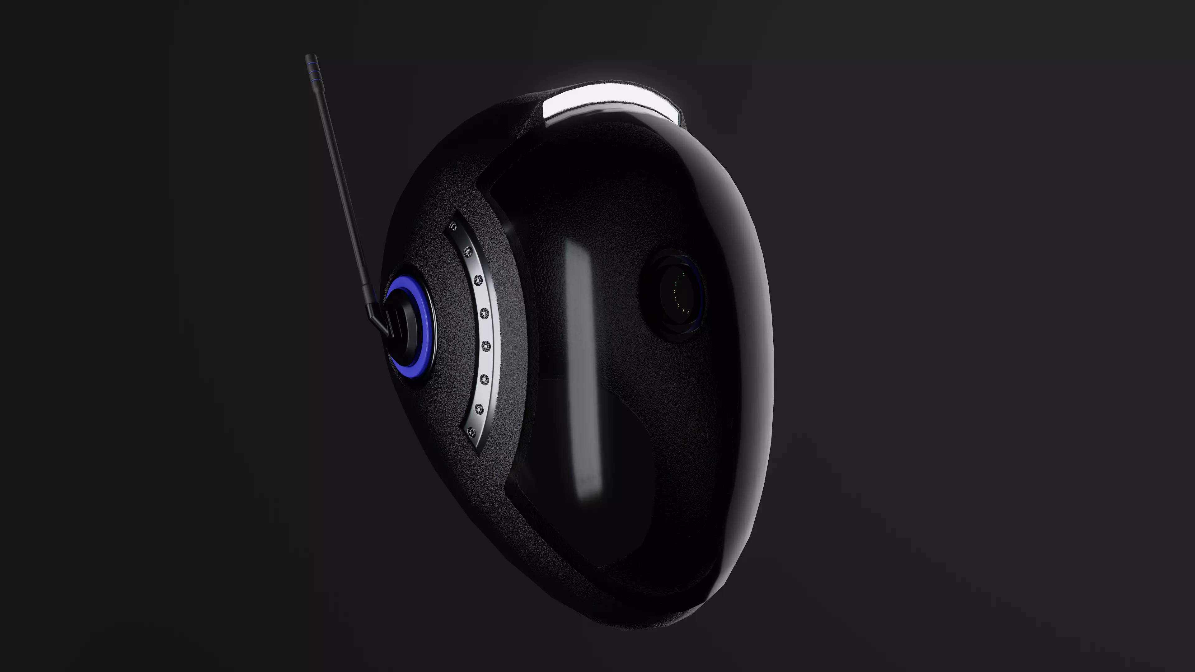 Scifi Helmet Low-poly 3D model_2