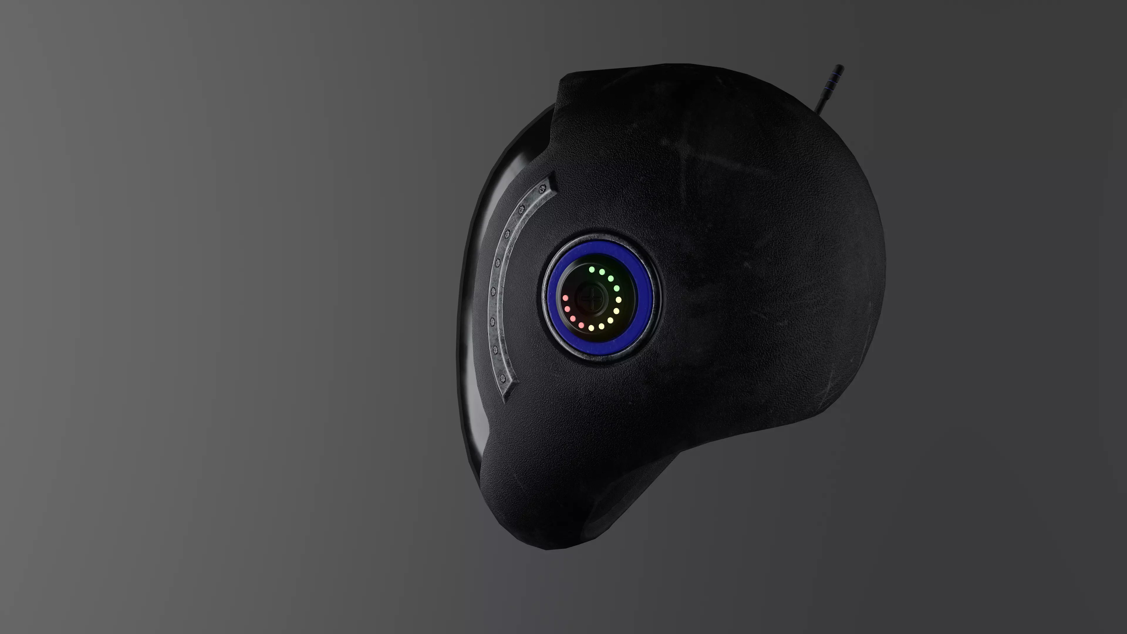 Scifi Helmet Low-poly 3D model_12