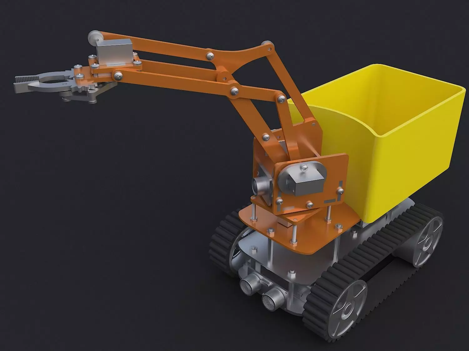 Multifunctional transport crawler trolley 3D model_0