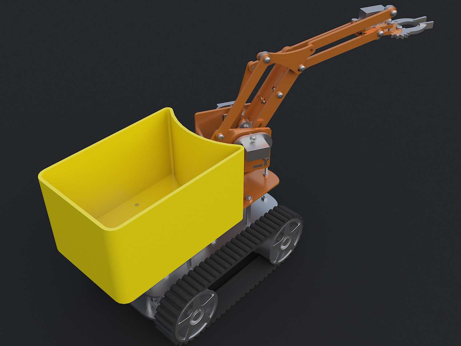 Multifunctional transport crawler trolley 3D model_1