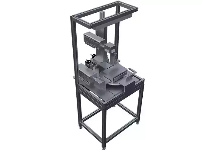 Online square shell marking machine 3D model