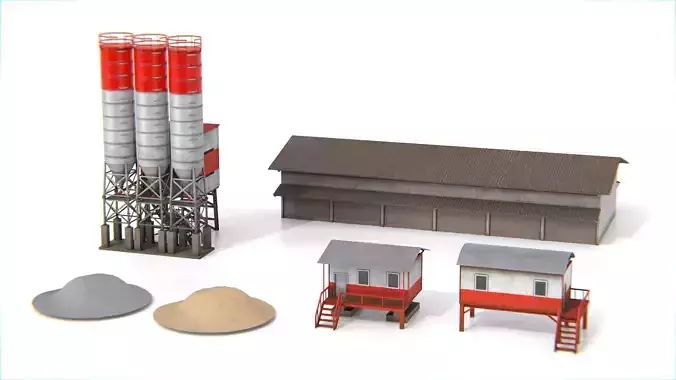 Construction Site Asset Low-poly 3D model