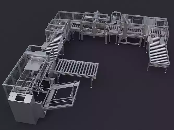 Semi-automatic packaging machine 3D model