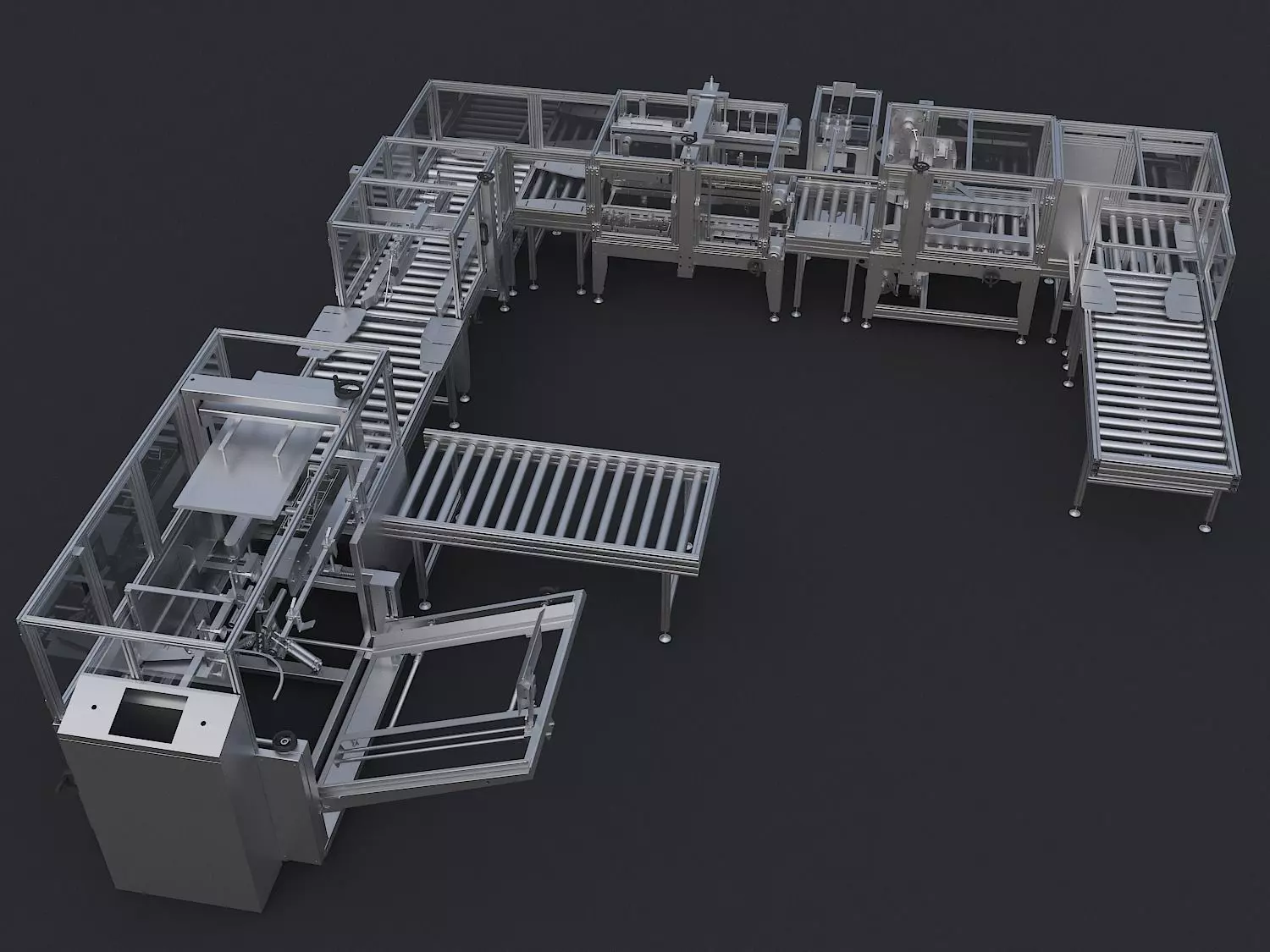 Semi-automatic packaging machine 3D model_0