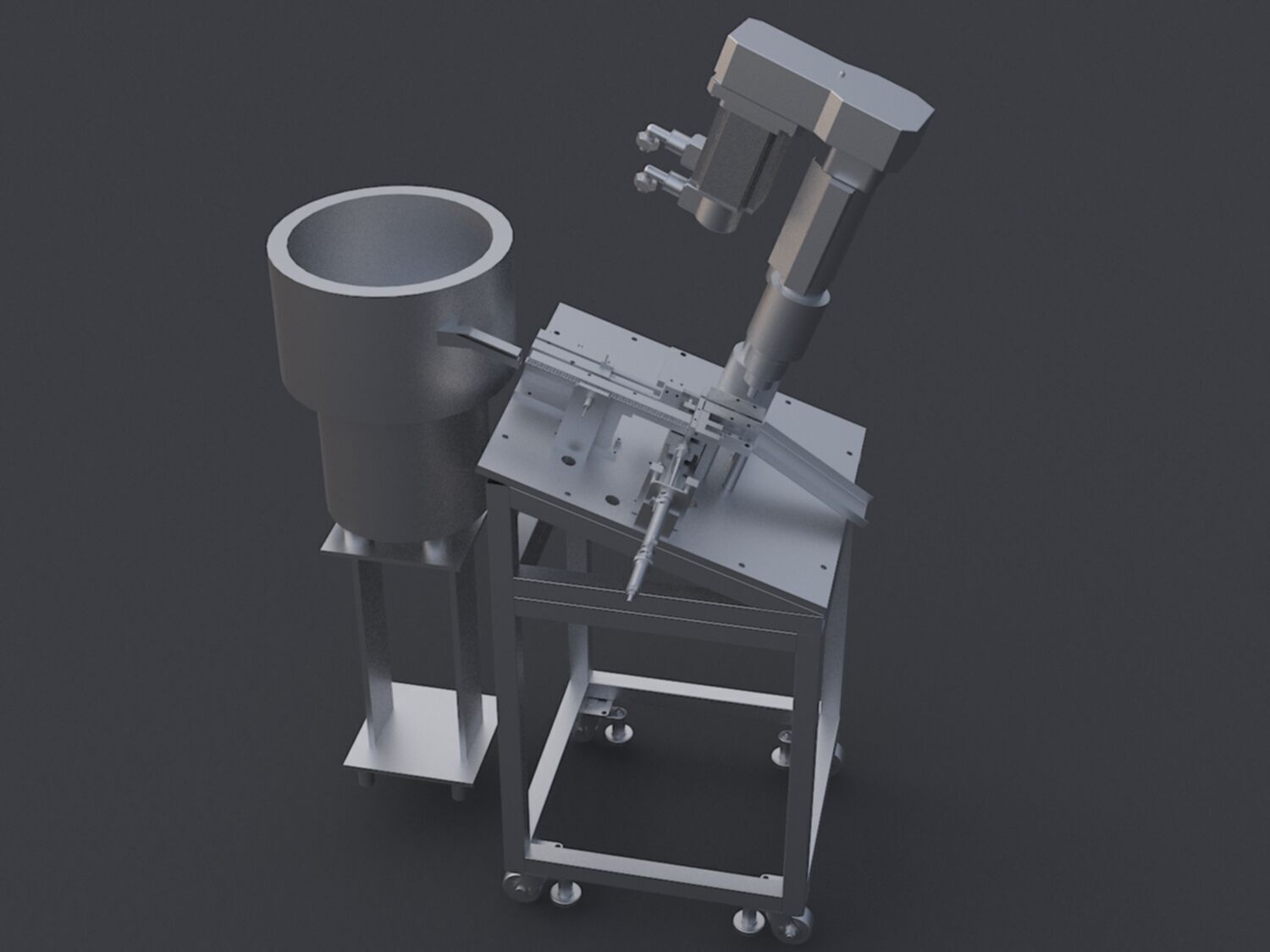 L-type iron fully automatic tapping machine circuit pin tapping 3D model_1