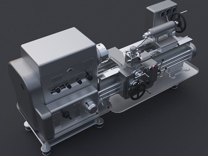 Lathe Machine CNC mold 3D model