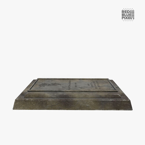 Gravestone 04 Low-poly 3D model