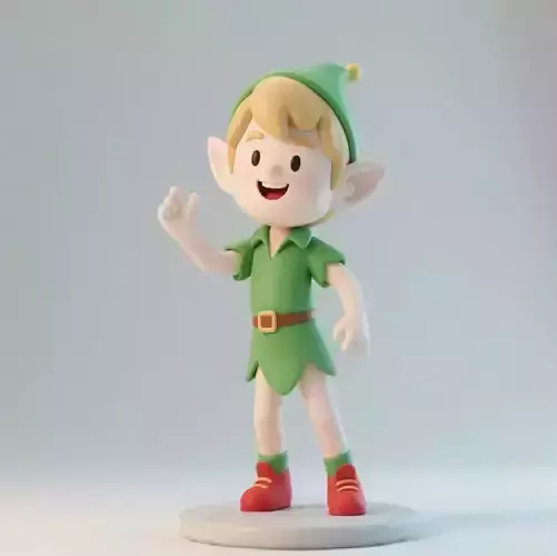 418  Elf  Full Body Ivory Figurine