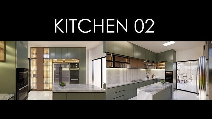 MORDERN KITCHEN INTERIOR Low-poly 3D model