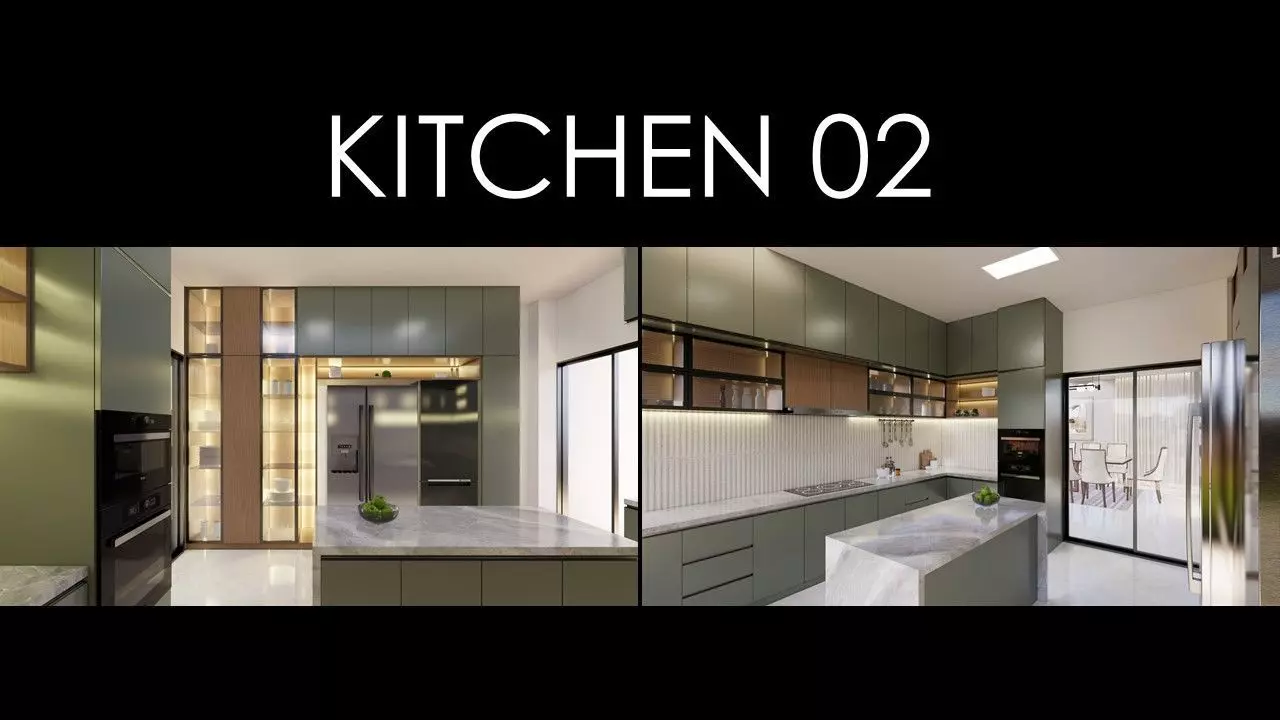 MORDERN KITCHEN INTERIOR Low-poly 3D model