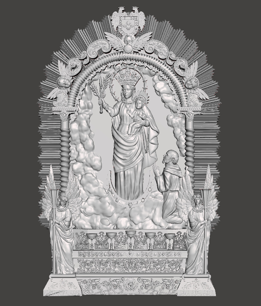 Our Lady of the Cloud - Virgen de la nube 3D print model_2