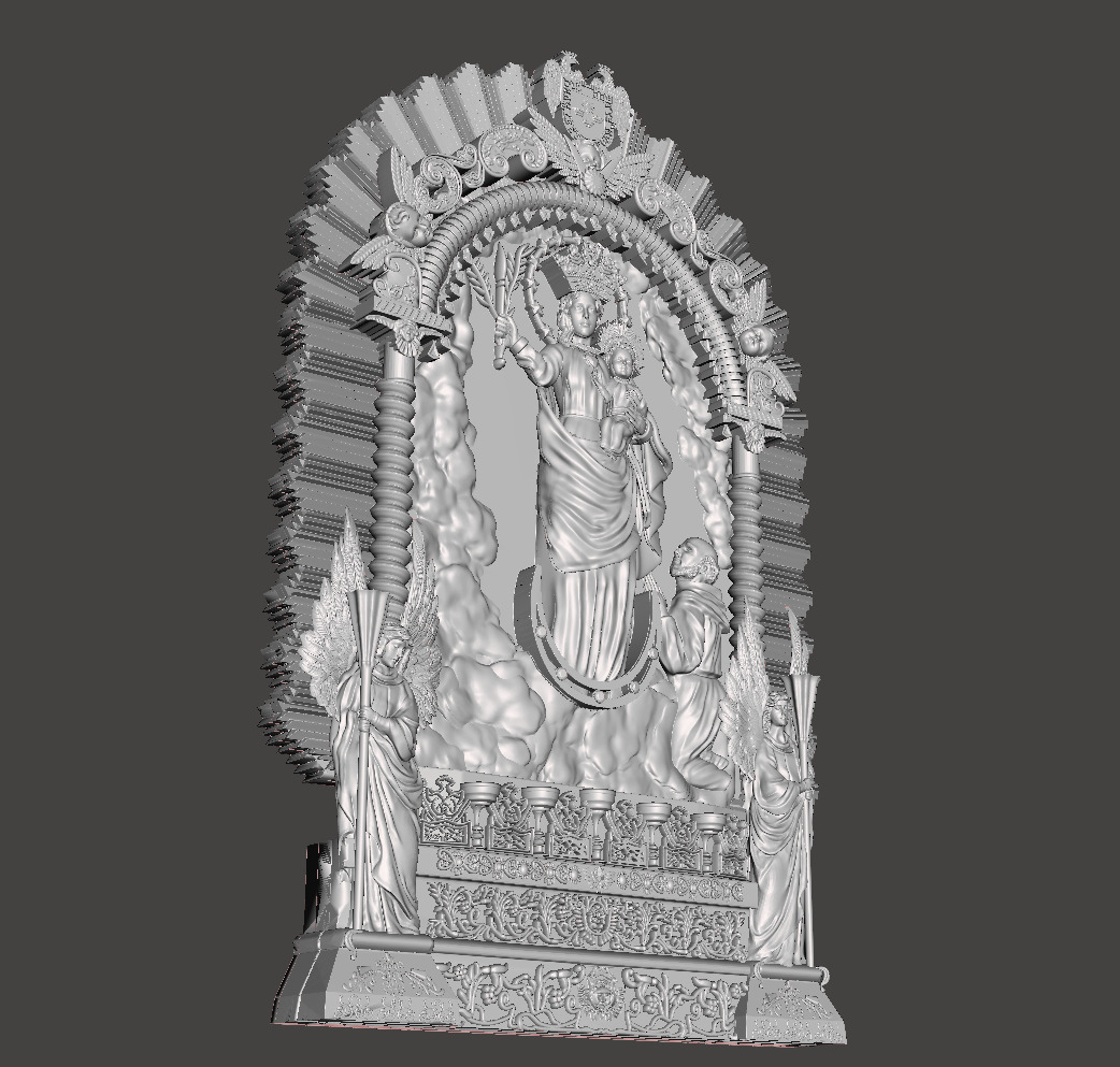 Our Lady of the Cloud - Virgen de la nube 3D print model_5