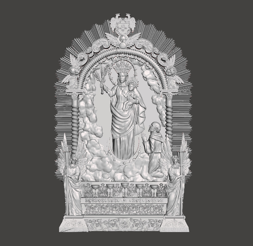 Our Lady of the Cloud - Virgen de la nube 3D print model_1