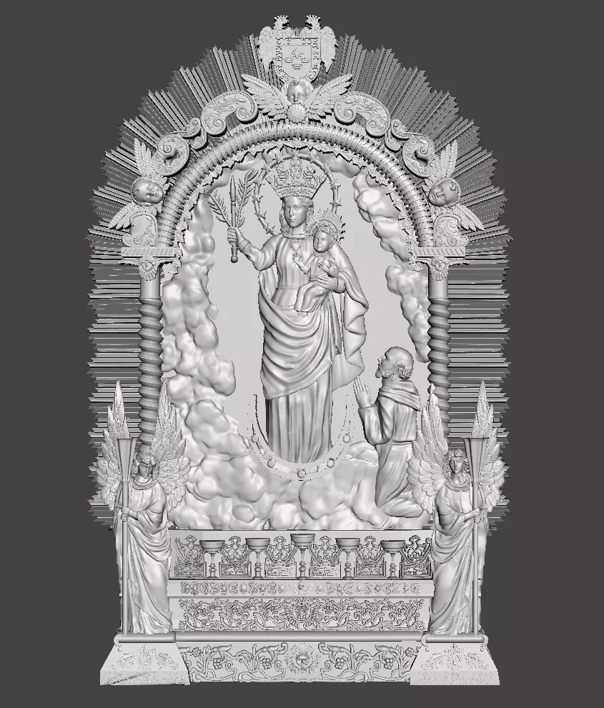 Our Lady of the Cloud - Virgen de la nube 3D print model_0