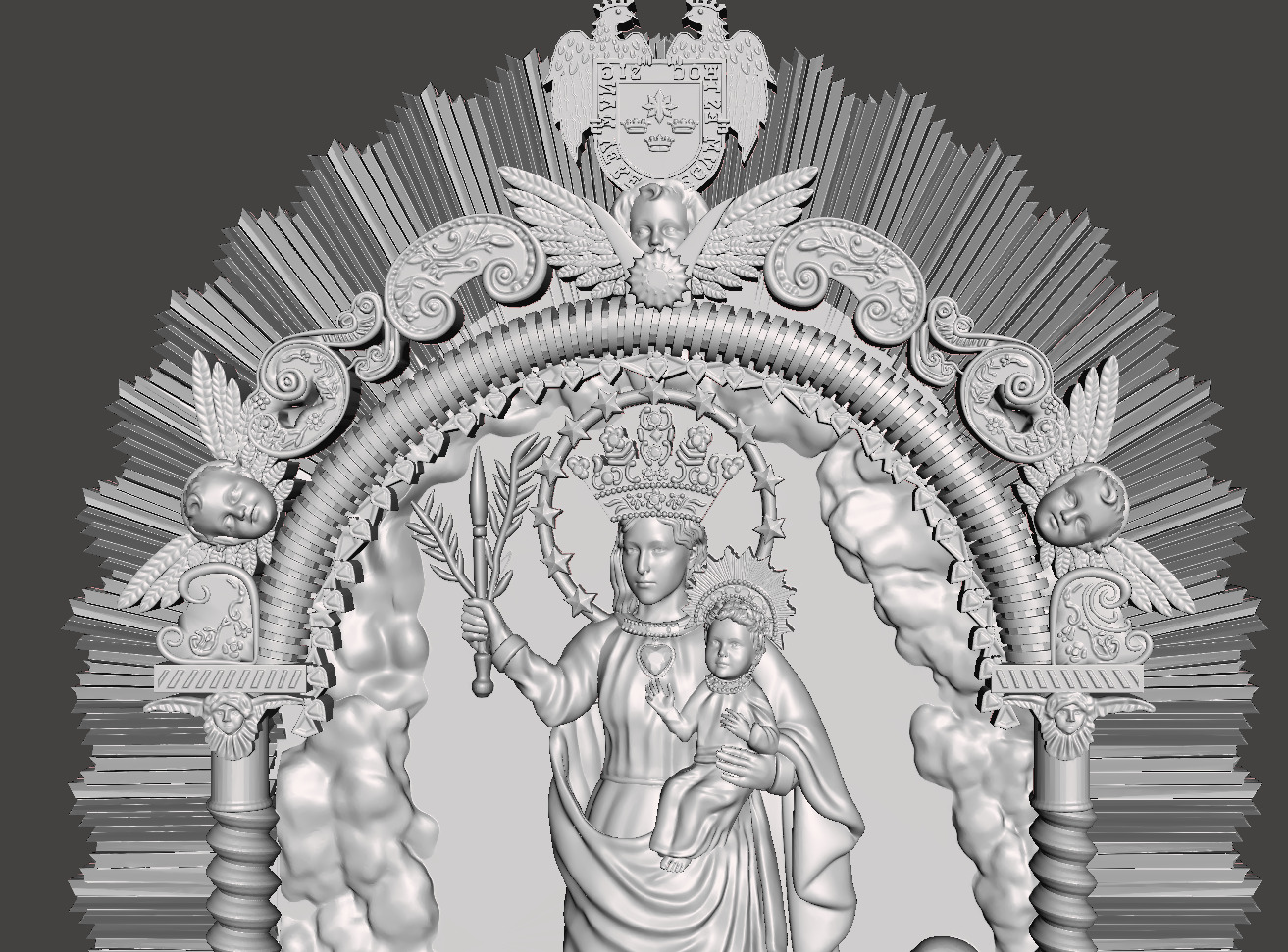 Our Lady of the Cloud - Virgen de la nube 3D print model_8