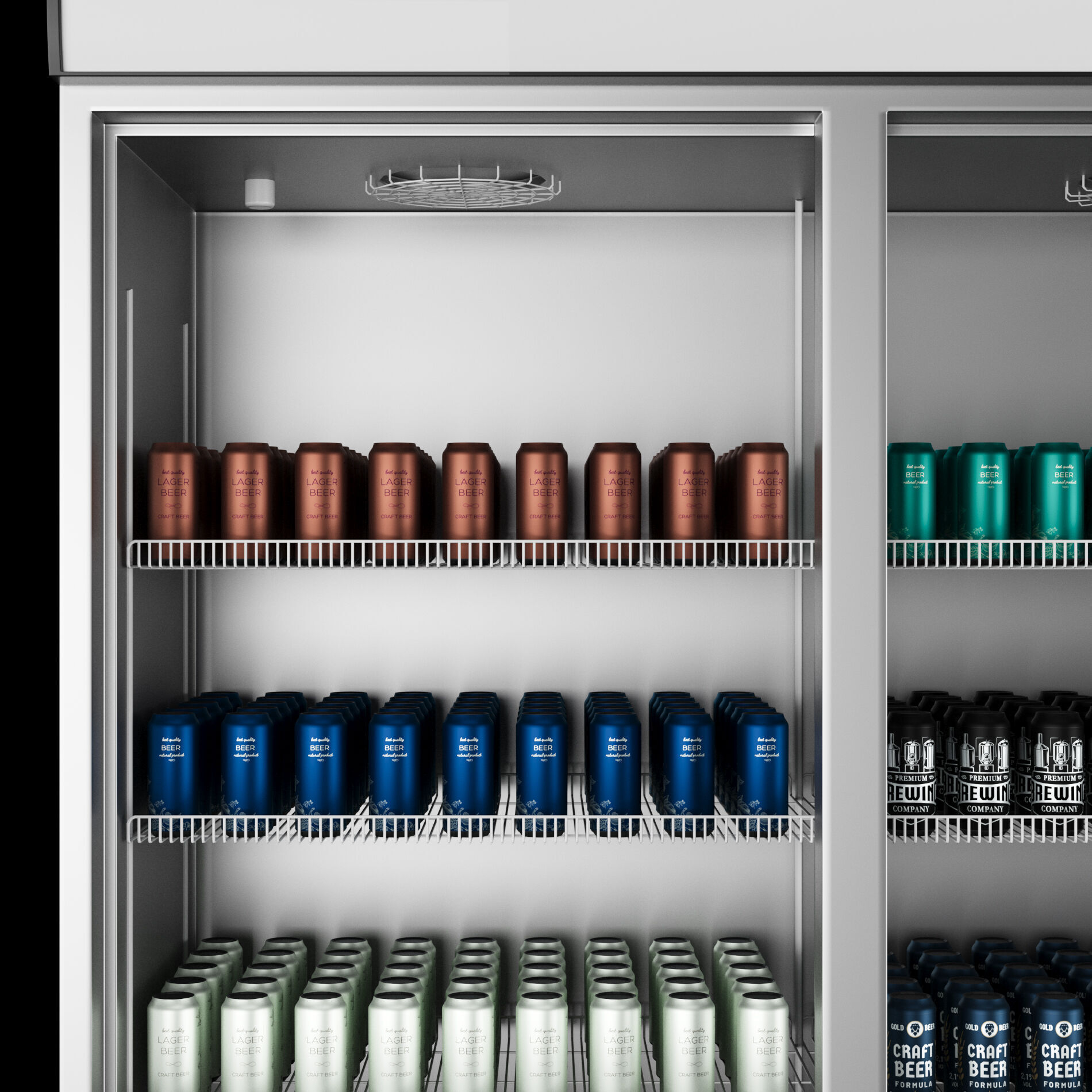 Fridge with drinks 2 3D model_5