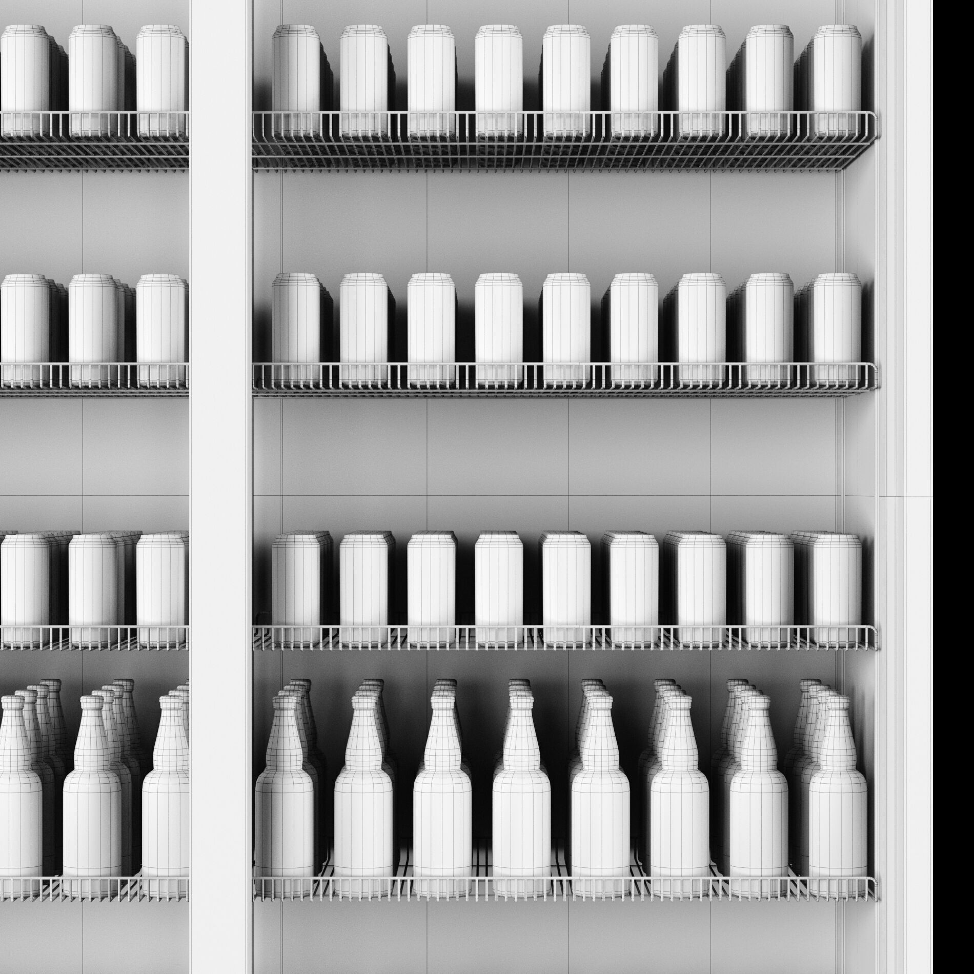 Fridge with drinks 2 3D model_8