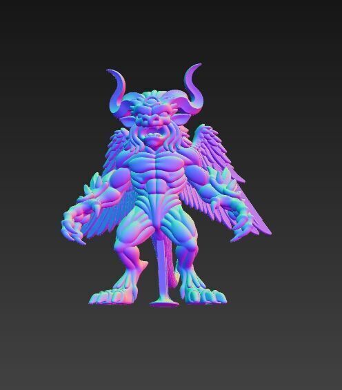 Hell Warden  Winged Demon Lord 3D Print Model 3D model_9