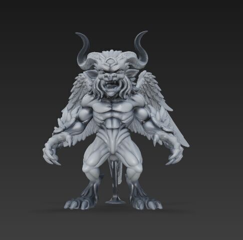 Hell Warden  Winged Demon Lord 3D Print Model 3D model_26