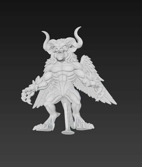 Hell Warden  Winged Demon Lord 3D Print Model 3D model_18