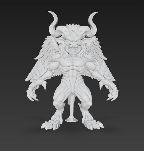 Hell Warden  Winged Demon Lord 3D Print Model 3D model_19