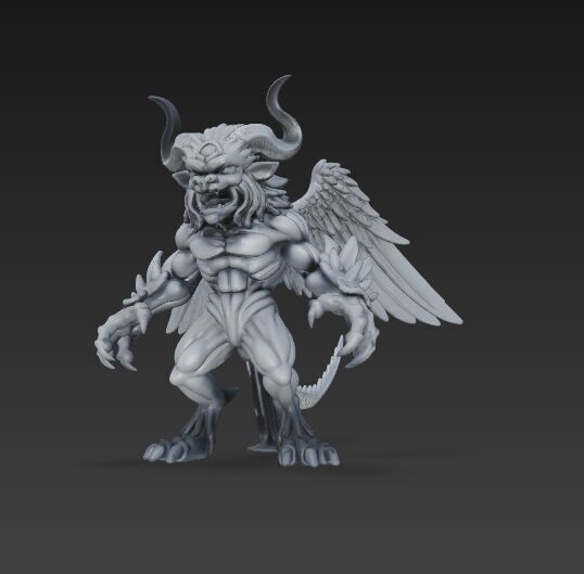 Hell Warden  Winged Demon Lord 3D Print Model 3D model_25
