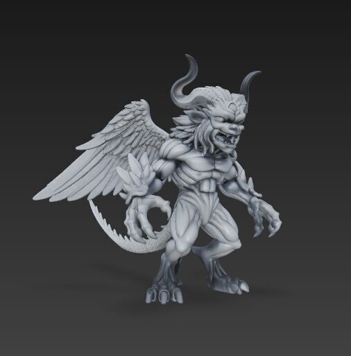 Hell Warden  Winged Demon Lord 3D Print Model 3D model_12