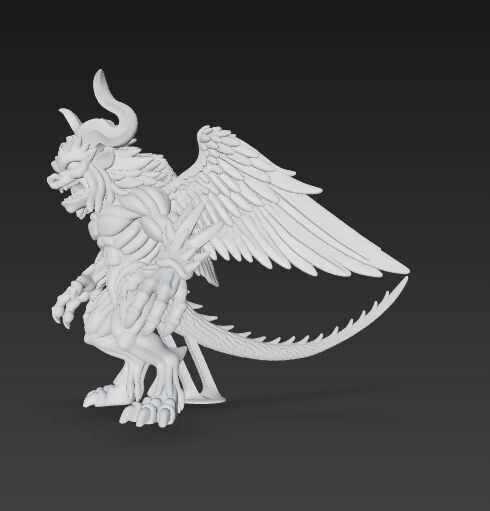 Hell Warden  Winged Demon Lord 3D Print Model 3D model_17