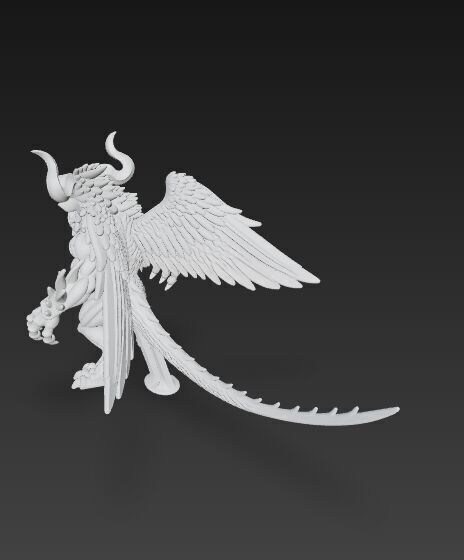 Hell Warden  Winged Demon Lord 3D Print Model 3D model_16
