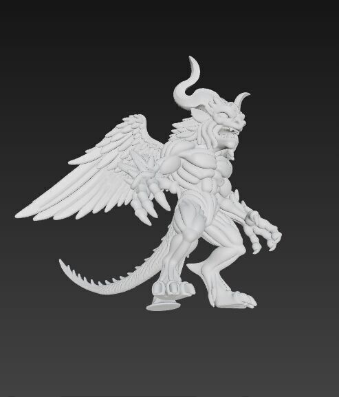 Hell Warden  Winged Demon Lord 3D Print Model 3D model_11