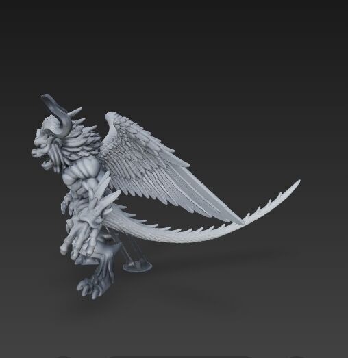Hell Warden  Winged Demon Lord 3D Print Model 3D model_24