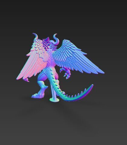 Hell Warden  Winged Demon Lord 3D Print Model 3D model_6