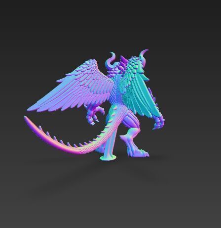 Hell Warden  Winged Demon Lord 3D Print Model 3D model_5