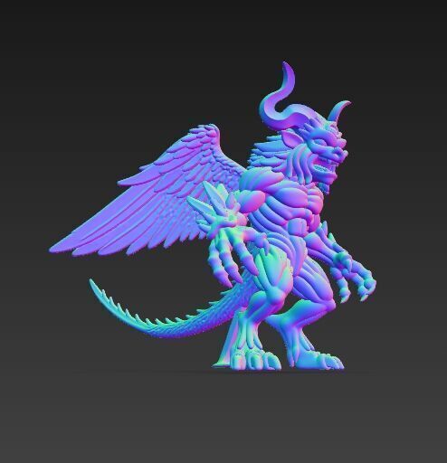 Hell Warden  Winged Demon Lord 3D Print Model 3D model_3