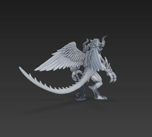 Hell Warden  Winged Demon Lord 3D Print Model 3D model_21