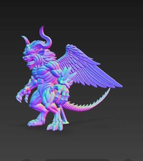 Hell Warden  Winged Demon Lord 3D Print Model 3D model_8