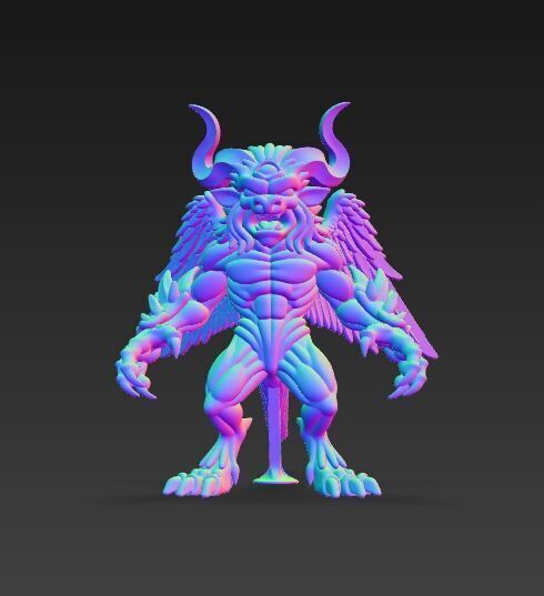 Hell Warden  Winged Demon Lord 3D Print Model 3D model_2