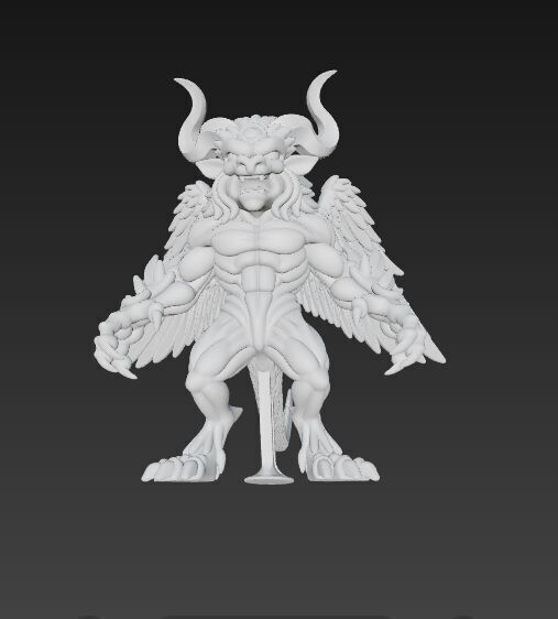Hell Warden  Winged Demon Lord 3D Print Model 3D model_10