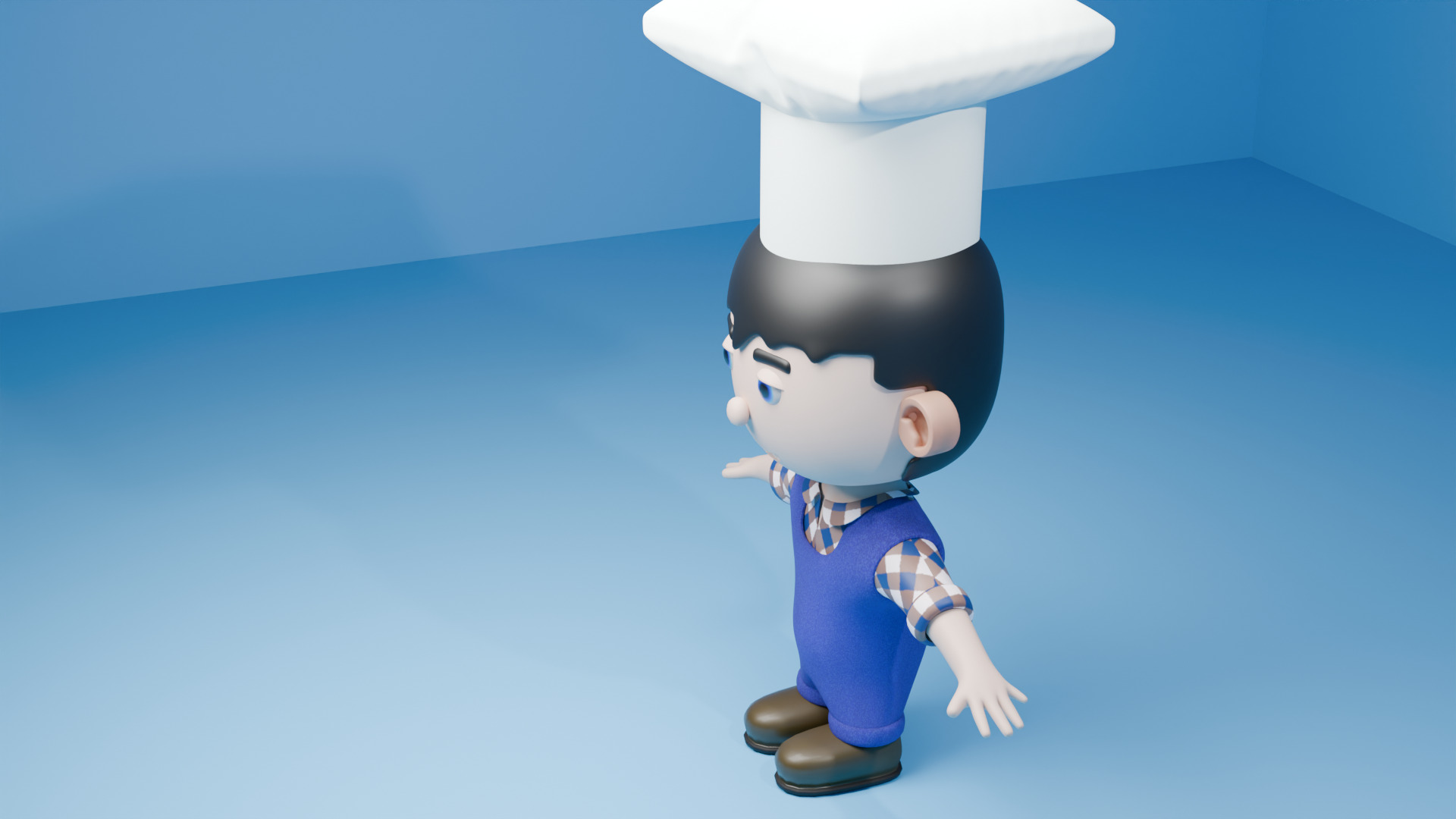 cook boy  3D model_3