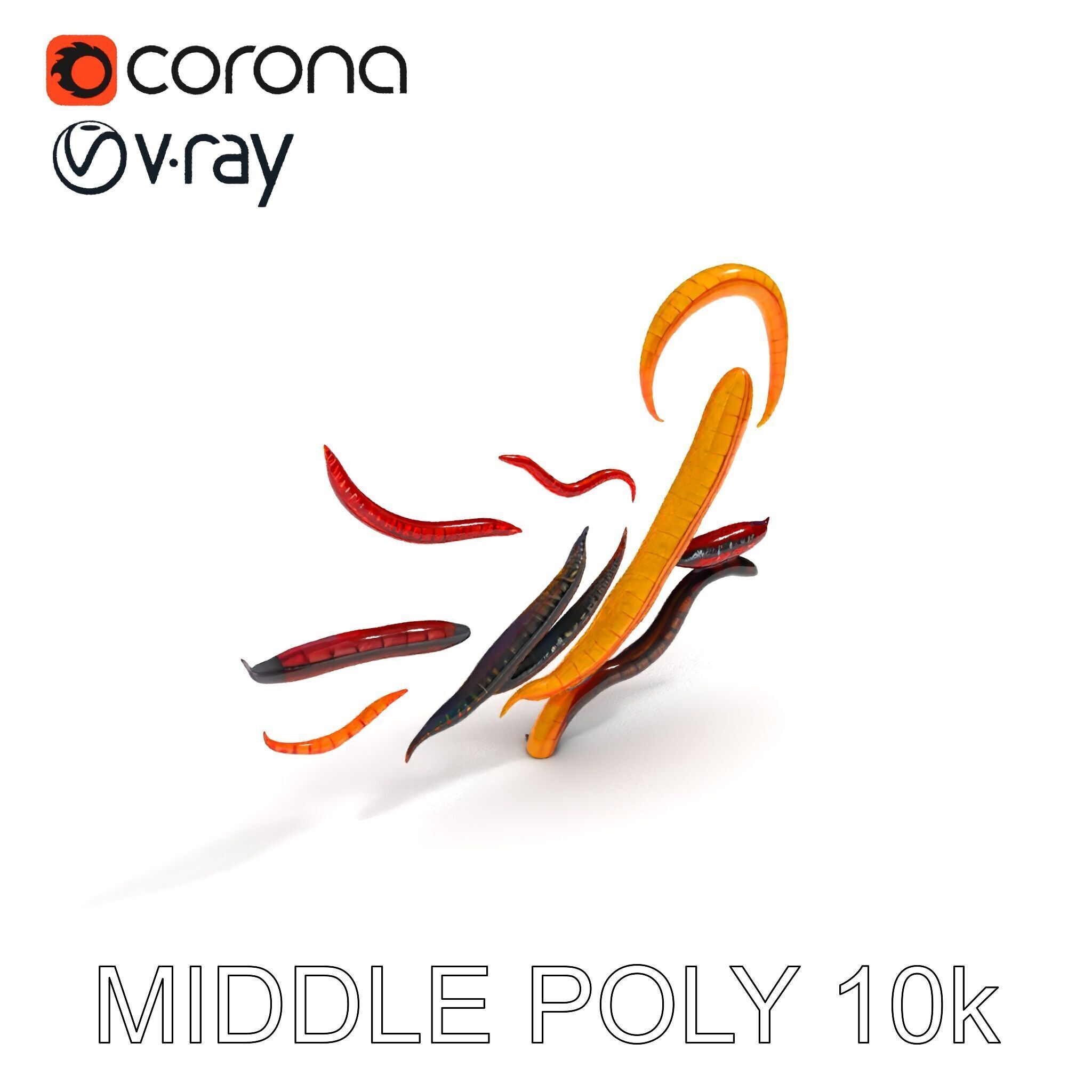 Realistic Centipede Model Pack Low-poly 3D model_19