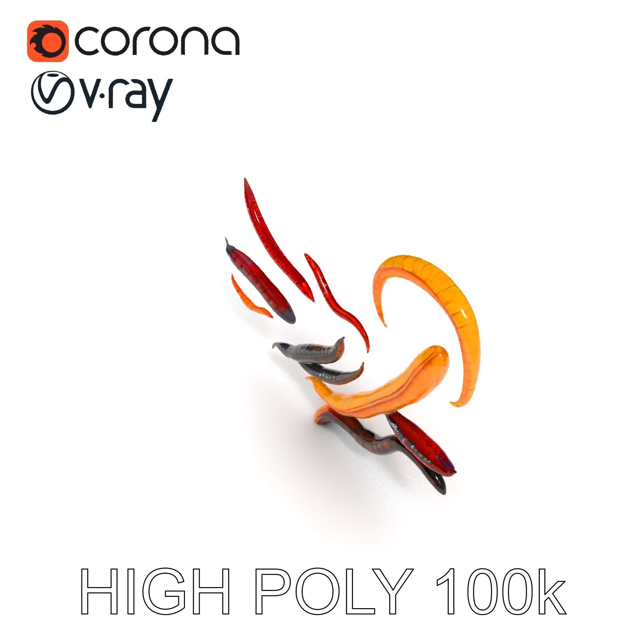 Realistic Centipede Model Pack Low-poly 3D model_29